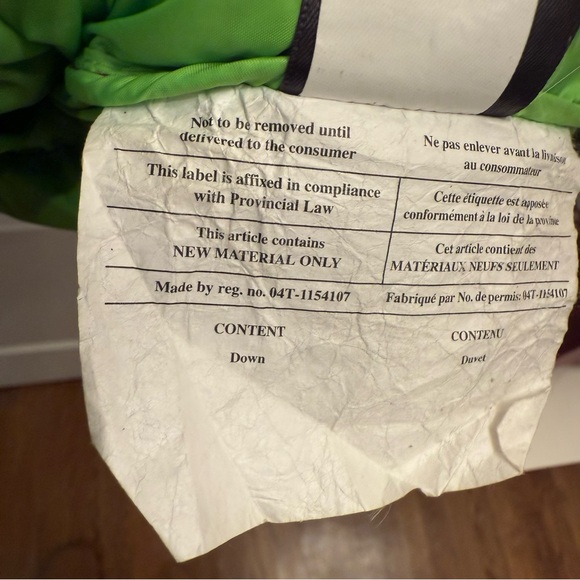 Womens Marmot Jacket 700 Fill Down Puffer Coat Purple Lime GreenFull Zip. Size M - Picture 6 of 8